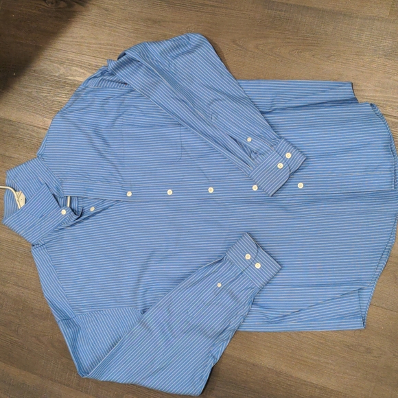 Blue long sleeve dress shirt - Picture 1 of 4